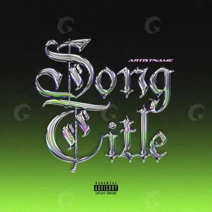 Portada para canción «Green Lettering»: tipografía; color verde