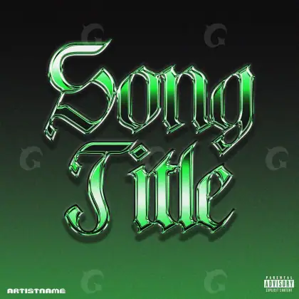 Album cover art “Green Lettering”: lettering, green tones