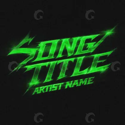 Album cover art “Green Neon”: neon, green tones