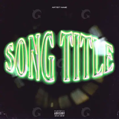 Album cover art “Green Neon”: neon, green tones