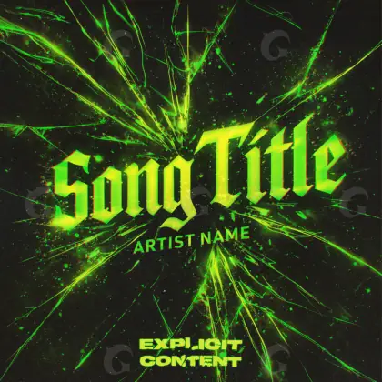 Portada para canción «Green Neon»: neón; color verde