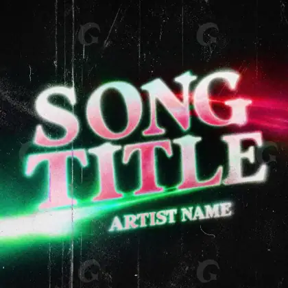 Premade cover art “Green Neon”: neon, green tones