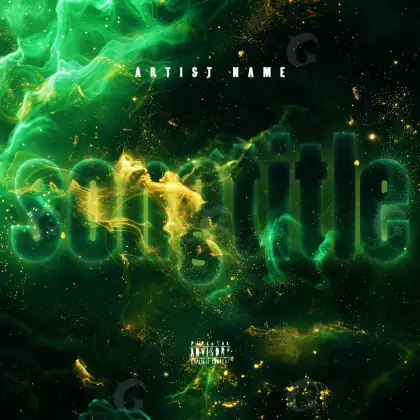 Premade cover art “Green Neon”: neon, green tones