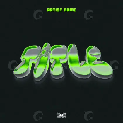 Premade cover art “Green Neon”: neon, green tones