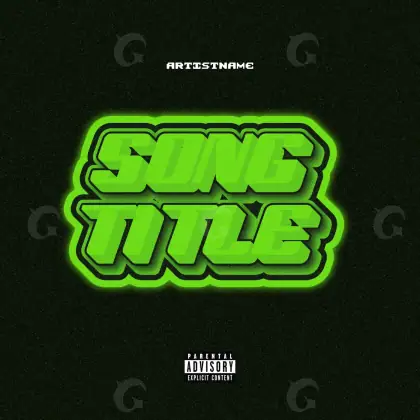 Arte de portada musical «Green Neon»: neón; color verde