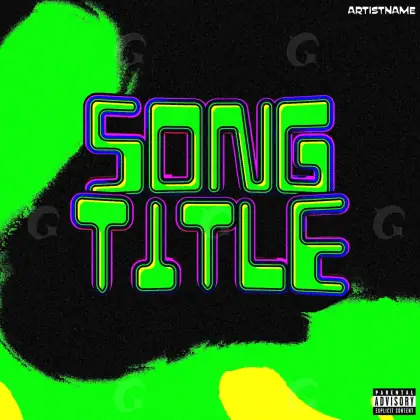 Premade cover art “Green Neon”: neon and circle, green tones