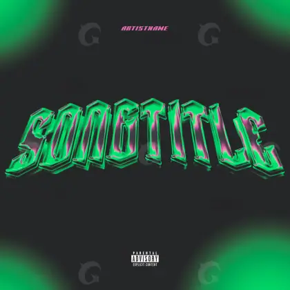 Portada prediseñada «Green Neon»: neón; color verde