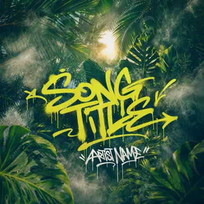 Music cover artwork “Green Palm”: palm and tree, green tones