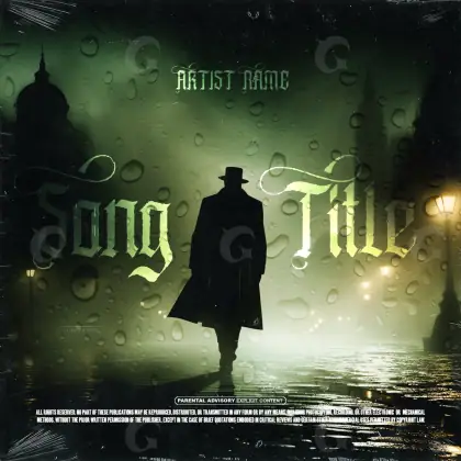 Portada para canción «Green Silhouette»: silueta y hombre; color verde
