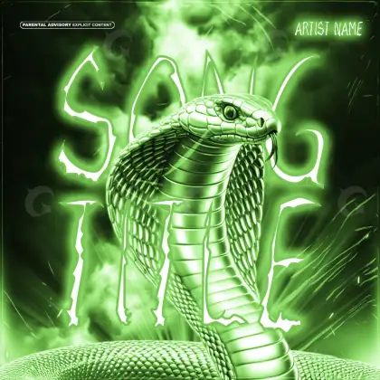 Music cover artwork “Green Snake”: snake, green tones