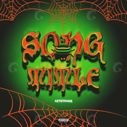 Portada prediseñada «Green Spider»: araña; color verde