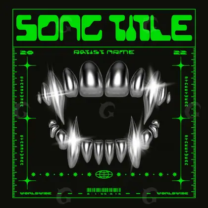 Premade cover art “Green Star”: star, green tones