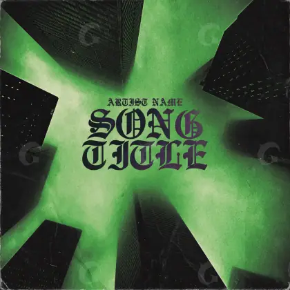 Arte de portada musical «Green Star»: estrella; color verde
