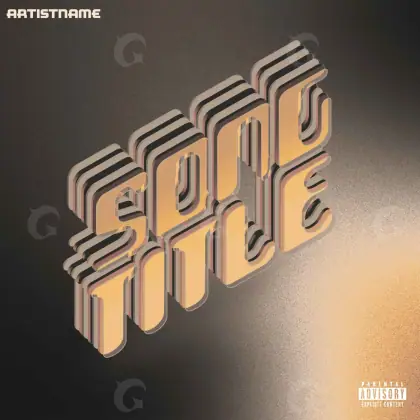 Album cover art “Orange Abstract”: abstract and lettering, orange tones