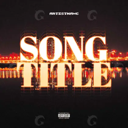 Album cover art “Orange Abstract”: abstract and lettering, orange tones