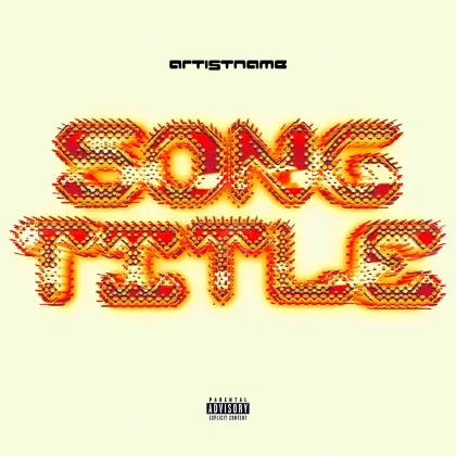 Music cover artwork “Orange Abstract”: abstract and lettering, orange tones