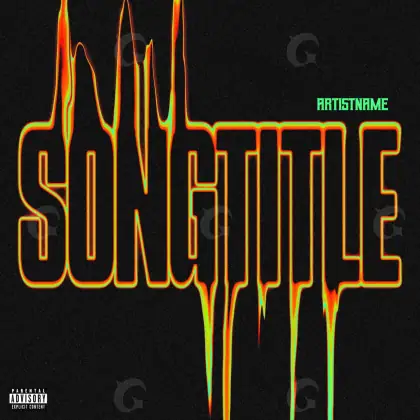 Album cover art “Orange Abstract”: abstract and lettering, orange tones