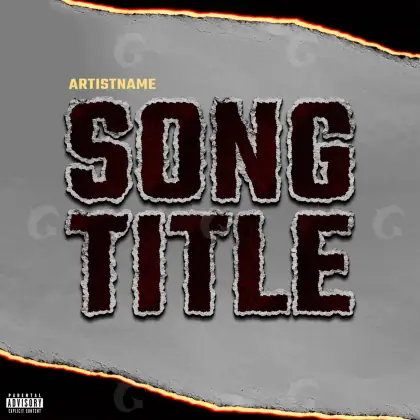 Arte de portada musical «Orange Abstract»: abstracción y tipografía; color naranja