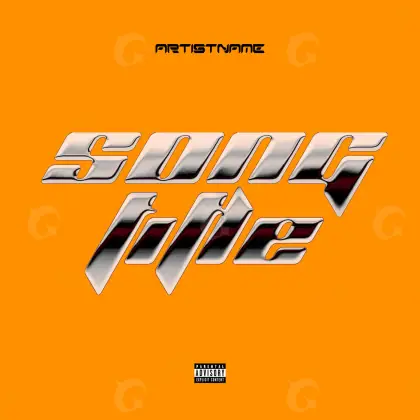 Album cover art “Orange Abstract”: abstract and lettering, orange tones