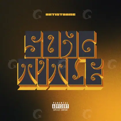 Album cover art “Orange Abstract”: abstract and lettering, orange tones