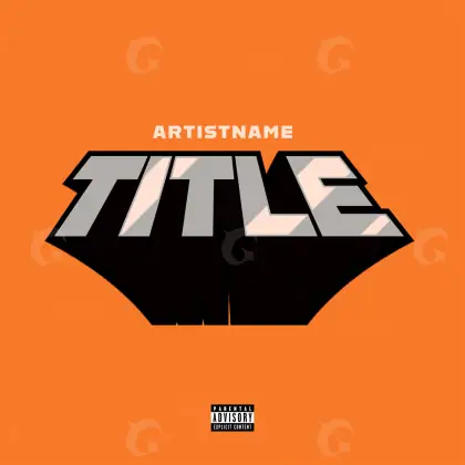 Готовая обложка для трека «Orange Abstract»: абстракция и типографика; палитра — оранжевая