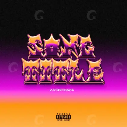 Portada para canción «Orange Abstract»: abstracción y tipografía; color naranja