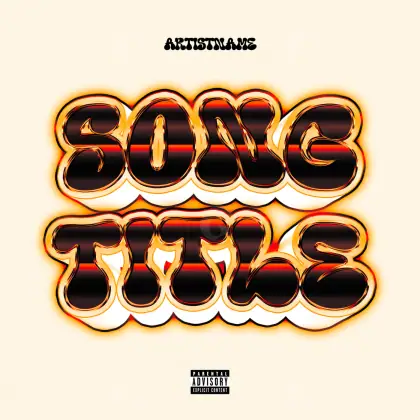 Portada para canción «Orange Abstract»: abstracción y tipografía; color naranja