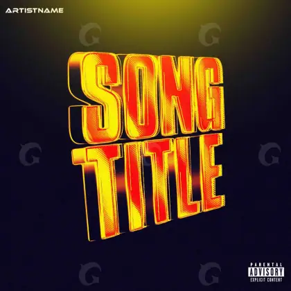 Music cover artwork “Orange Abstract”: abstract and lettering, orange tones