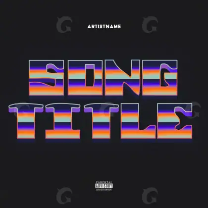 Portada para canción «Orange Abstract»: abstracción y tipografía; color naranja