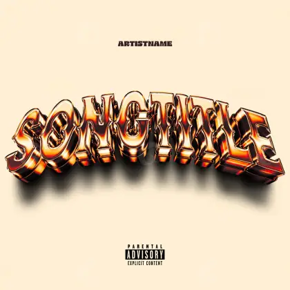 Album cover art “Orange Abstract”: abstract and lettering, orange tones