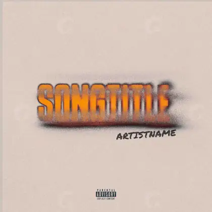 Portada para canción «Orange Abstract»: abstracción y tipografía; color naranja