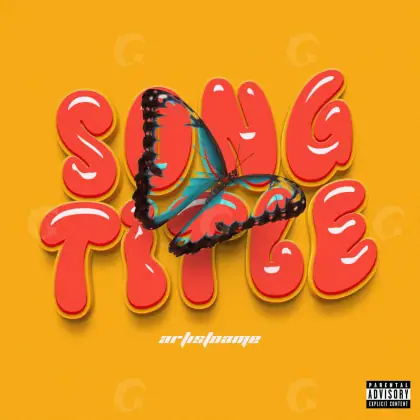 Portada prediseñada «Orange Butterfly»: mariposa; color naranja