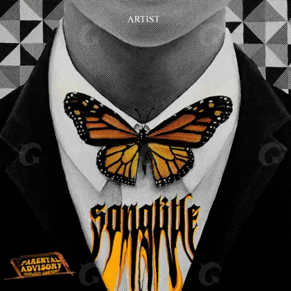 Обложка для песни «Orange Butterfly»: бабочка; палитра — оранжевая