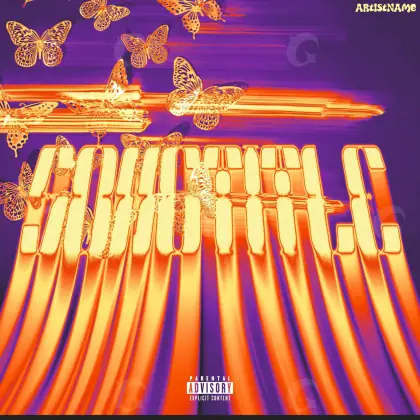 Music cover artwork “Orange Butterfly”: butterfly, orange tones