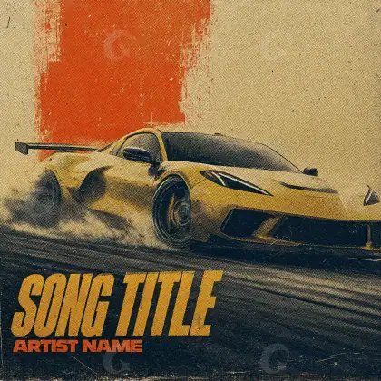 Обложка для альбома «Orange Car»: автомобиль; палитра — оранжевая