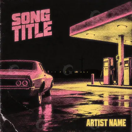 Premade cover art “Orange Car”: car, orange tones