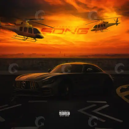 Premade cover art “Orange Car”: car, orange tones