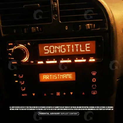 Готовая обложка для трека «Orange Car»: автомобиль; палитра — оранжевая