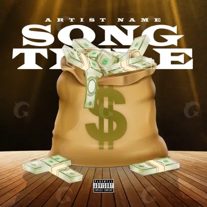 Premade cover art “Orange Cash”: cash, orange tones