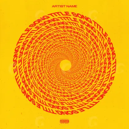 Arte de portada musical «Orange Circle»: círculo; color naranja