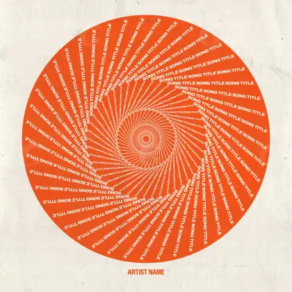 Готовая обложка для трека «Orange Circle»: круг; палитра — оранжевая