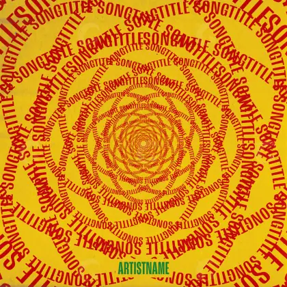 Album cover art “Orange Circle”: circle and flower, orange tones