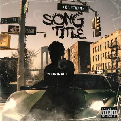 Music cover artwork “Orange City”: city and street, orange tones