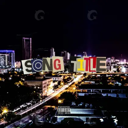 Arte de portada musical «Orange City»: ciudad y edificio; color naranja