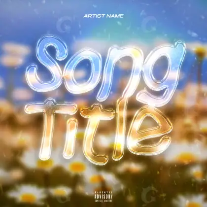 Music cover artwork “Orange Cloud”: cloud and flower, orange tones