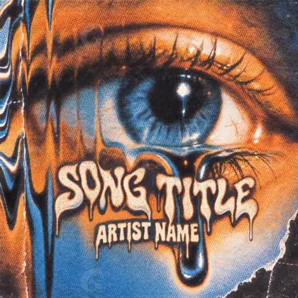 Album cover art “Orange Eyes”: eyes, orange tones