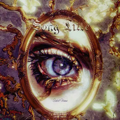 Portada prediseñada «Orange Eyes»: ojos y metal; color naranja
