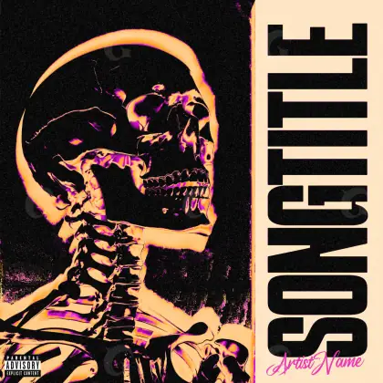 Album cover art “Orange Face”: face and hand, orange tones