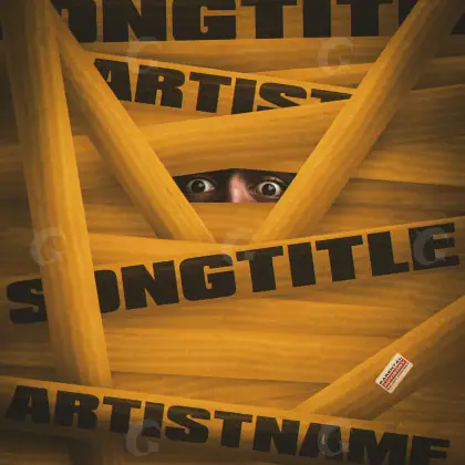 Arte de portada musical «Orange Face»: rostro y ojos; color naranja