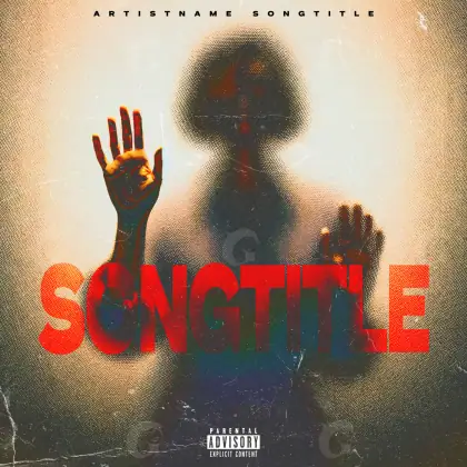 Album cover art “Orange Face”: face and hand, orange tones